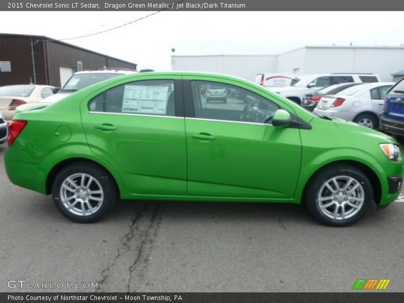 Dragon Green Metallic / Jet Black/Dark Titanium 2015 Chevrolet Sonic LT Sedan