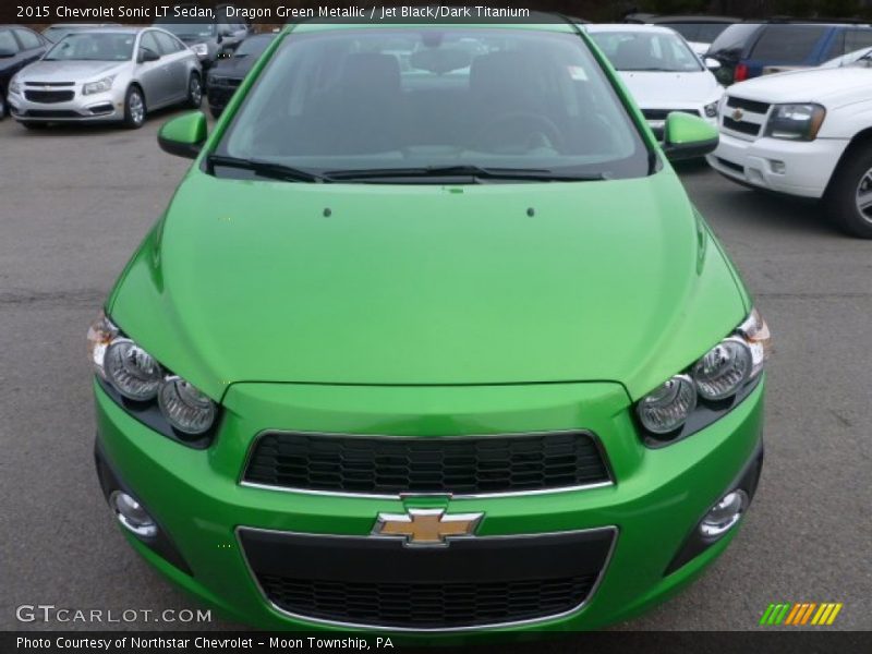 Dragon Green Metallic / Jet Black/Dark Titanium 2015 Chevrolet Sonic LT Sedan