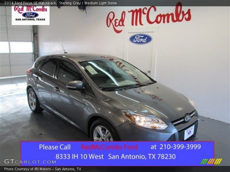 Sterling Gray / Medium Light Stone 2014 Ford Focus SE Hatchback