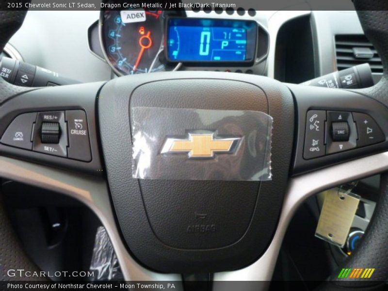 Dragon Green Metallic / Jet Black/Dark Titanium 2015 Chevrolet Sonic LT Sedan