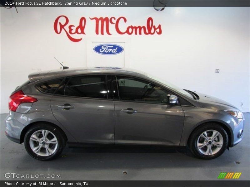 Sterling Gray / Medium Light Stone 2014 Ford Focus SE Hatchback