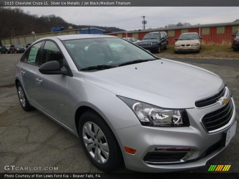 Silver Ice Metallic / Jet Black/Medium Titanium 2015 Chevrolet Cruze LS