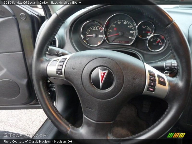 Carbon Black Metallic / Ebony 2010 Pontiac G6 Sedan