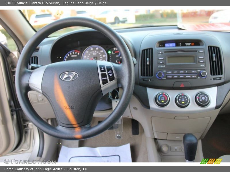 Laguna Sand Beige / Beige 2007 Hyundai Elantra GLS Sedan