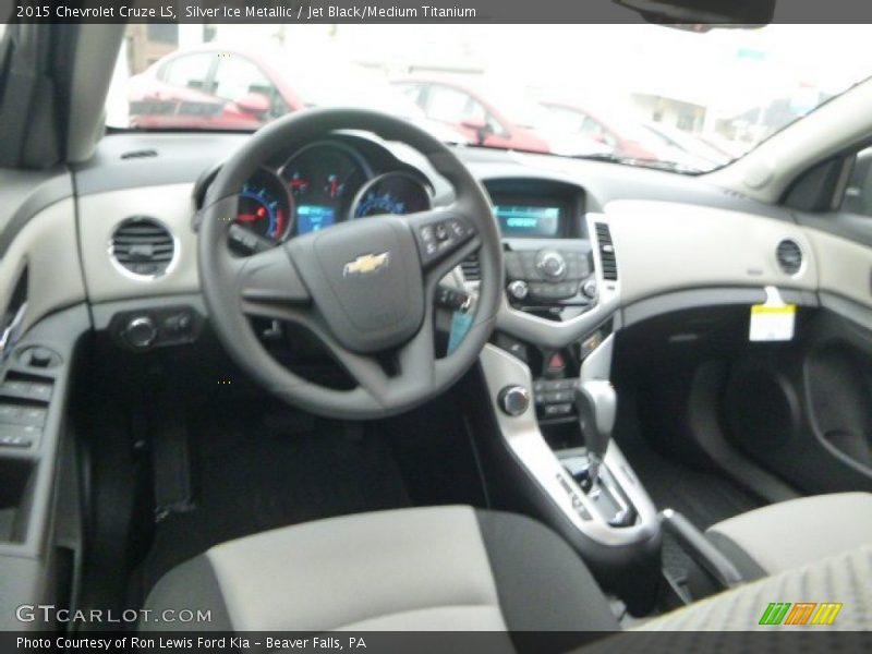 Silver Ice Metallic / Jet Black/Medium Titanium 2015 Chevrolet Cruze LS