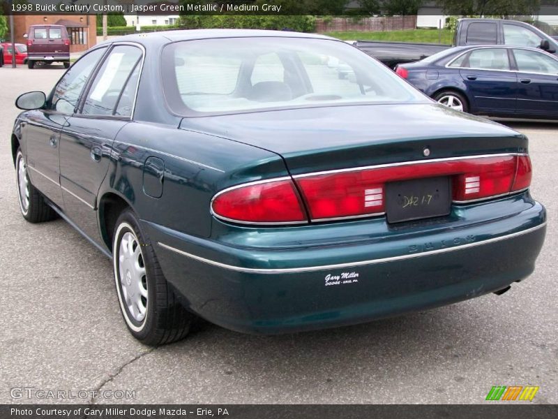 Jasper Green Metallic / Medium Gray 1998 Buick Century Custom