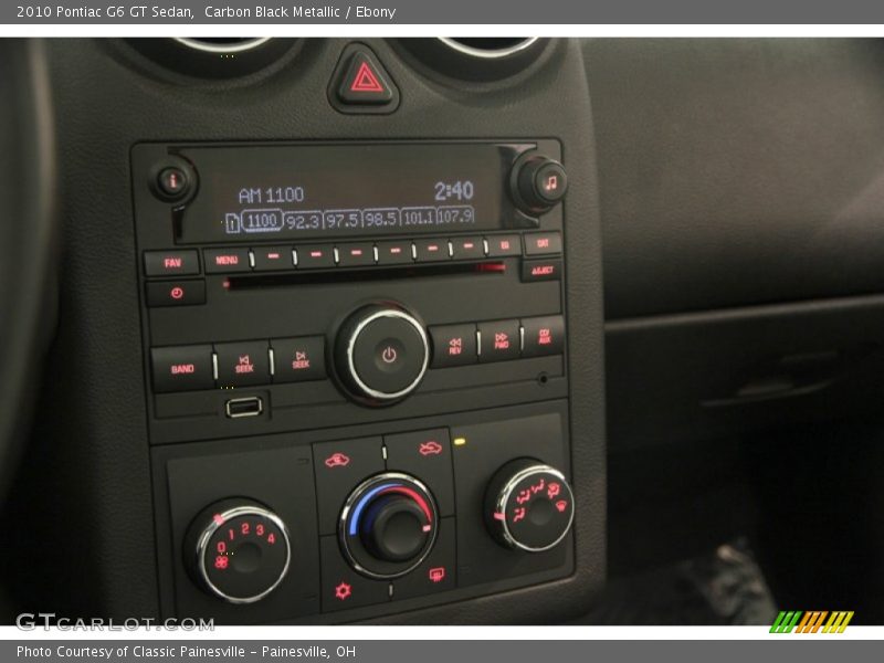 Carbon Black Metallic / Ebony 2010 Pontiac G6 GT Sedan