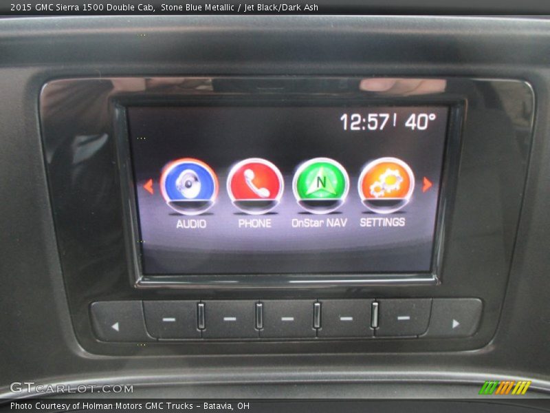 Stone Blue Metallic / Jet Black/Dark Ash 2015 GMC Sierra 1500 Double Cab