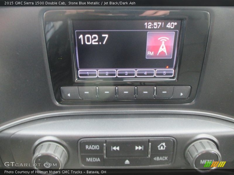 Stone Blue Metallic / Jet Black/Dark Ash 2015 GMC Sierra 1500 Double Cab