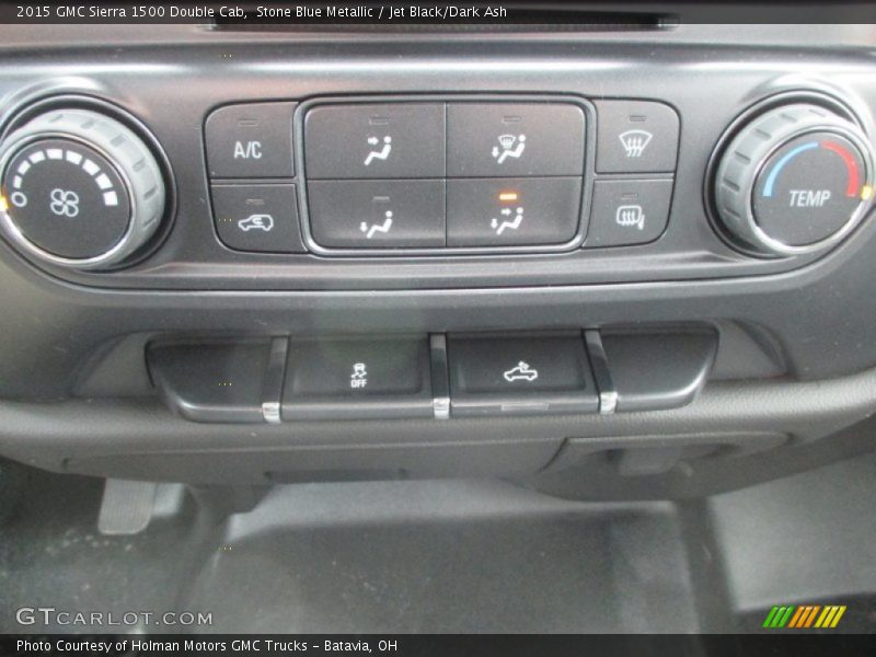 Stone Blue Metallic / Jet Black/Dark Ash 2015 GMC Sierra 1500 Double Cab