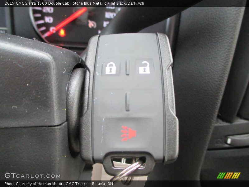 Stone Blue Metallic / Jet Black/Dark Ash 2015 GMC Sierra 1500 Double Cab