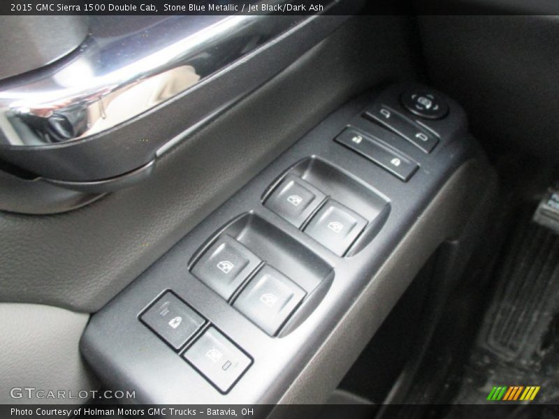 Stone Blue Metallic / Jet Black/Dark Ash 2015 GMC Sierra 1500 Double Cab