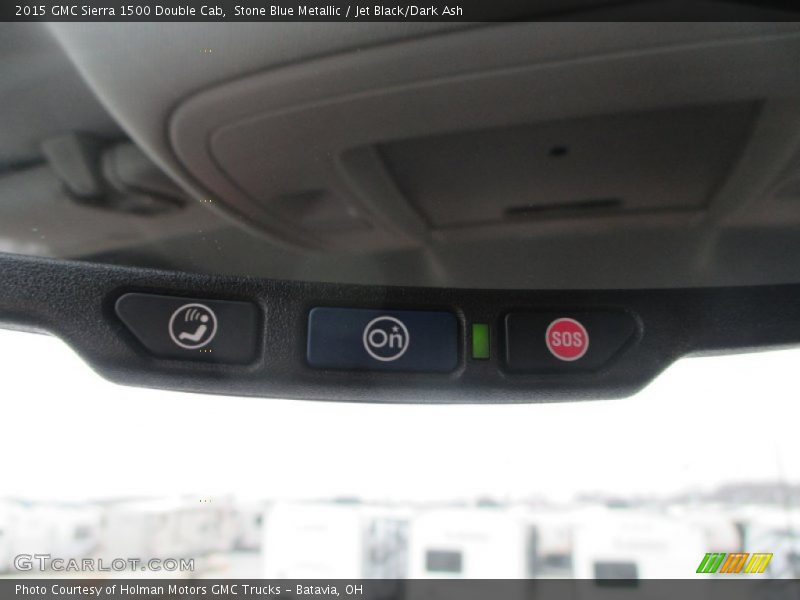Stone Blue Metallic / Jet Black/Dark Ash 2015 GMC Sierra 1500 Double Cab