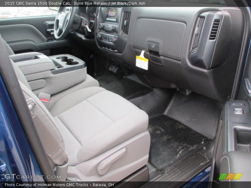 Stone Blue Metallic / Jet Black/Dark Ash 2015 GMC Sierra 1500 Double Cab