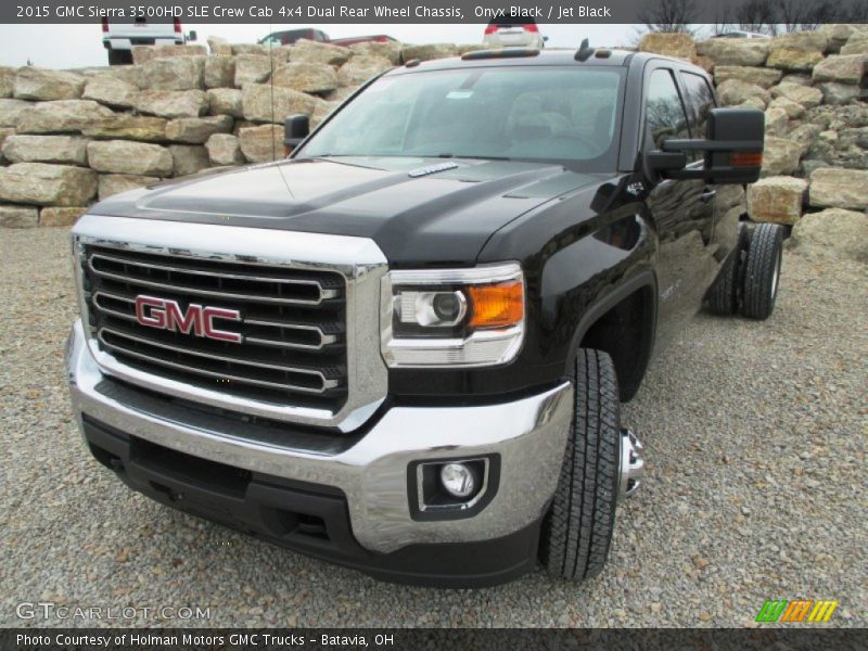 Onyx Black / Jet Black 2015 GMC Sierra 3500HD SLE Crew Cab 4x4 Dual Rear Wheel Chassis