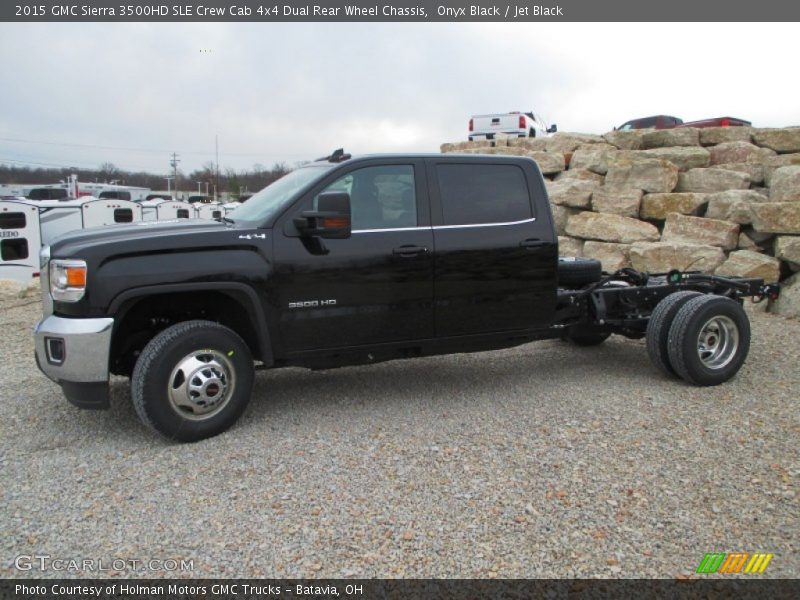 Onyx Black / Jet Black 2015 GMC Sierra 3500HD SLE Crew Cab 4x4 Dual Rear Wheel Chassis