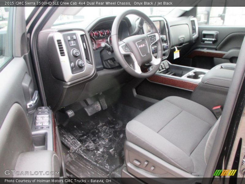 Jet Black Interior - 2015 Sierra 3500HD SLE Crew Cab 4x4 Dual Rear Wheel Chassis 