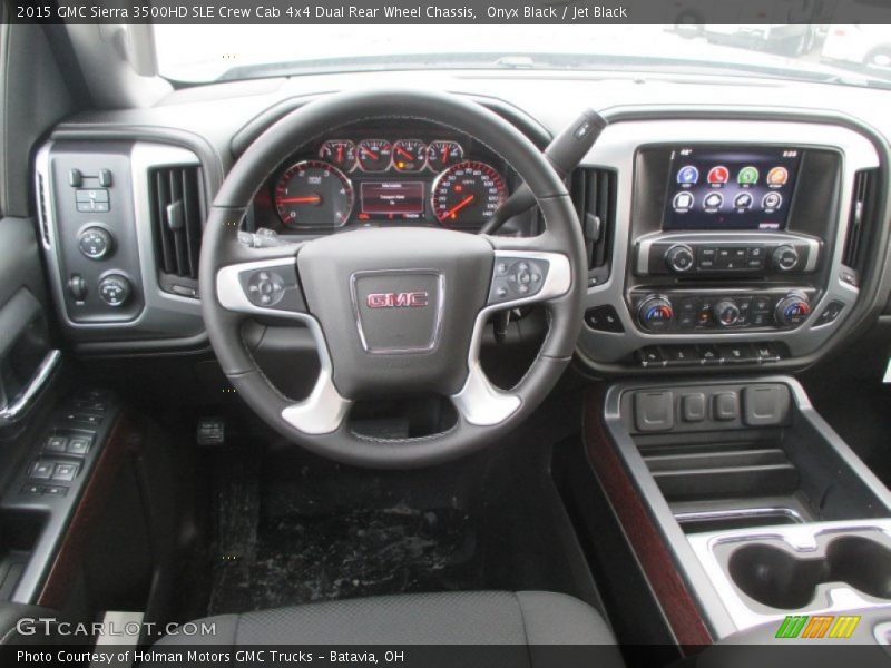 Onyx Black / Jet Black 2015 GMC Sierra 3500HD SLE Crew Cab 4x4 Dual Rear Wheel Chassis