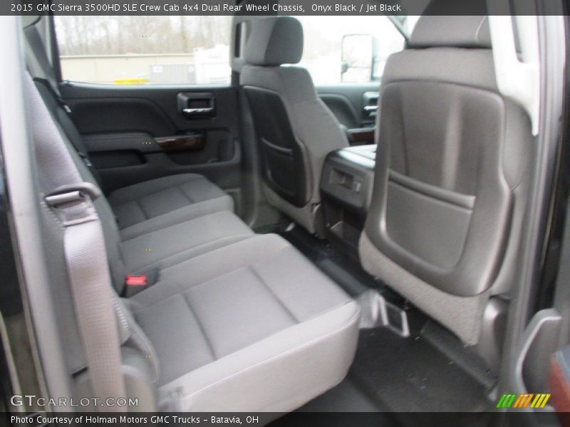 Rear Seat of 2015 Sierra 3500HD SLE Crew Cab 4x4 Dual Rear Wheel Chassis