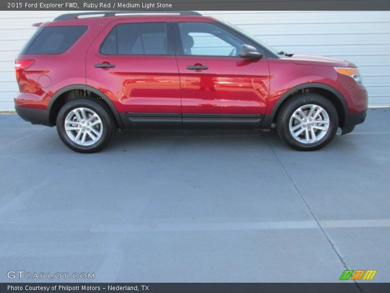 Ruby Red / Medium Light Stone 2015 Ford Explorer FWD