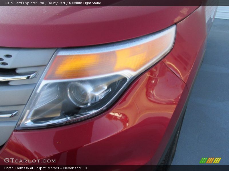 Ruby Red / Medium Light Stone 2015 Ford Explorer FWD
