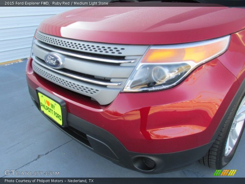 Ruby Red / Medium Light Stone 2015 Ford Explorer FWD