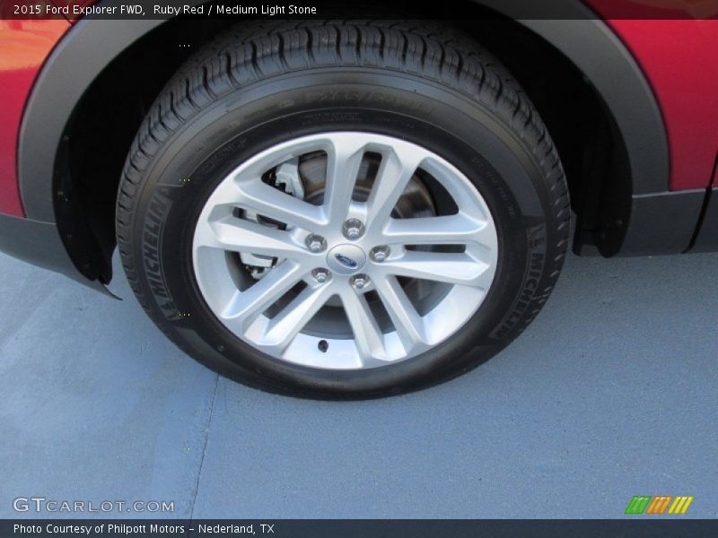 Ruby Red / Medium Light Stone 2015 Ford Explorer FWD