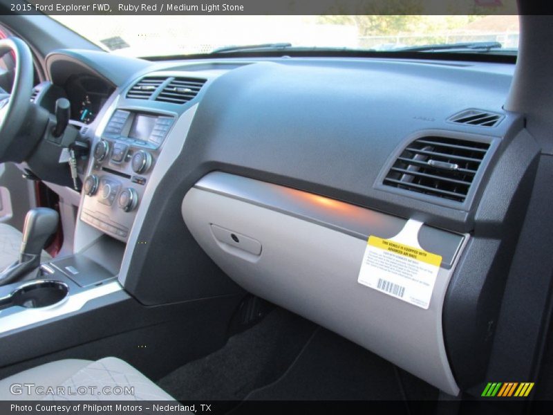 Ruby Red / Medium Light Stone 2015 Ford Explorer FWD