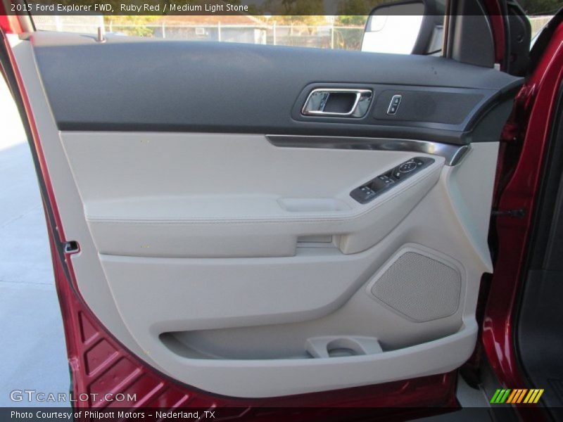 Ruby Red / Medium Light Stone 2015 Ford Explorer FWD