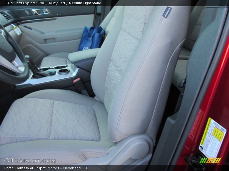 Ruby Red / Medium Light Stone 2015 Ford Explorer FWD