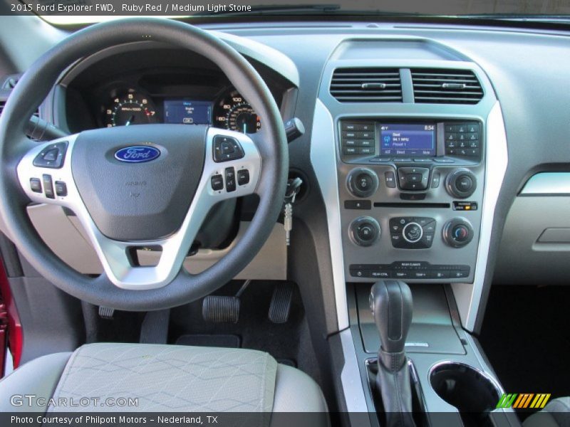Ruby Red / Medium Light Stone 2015 Ford Explorer FWD