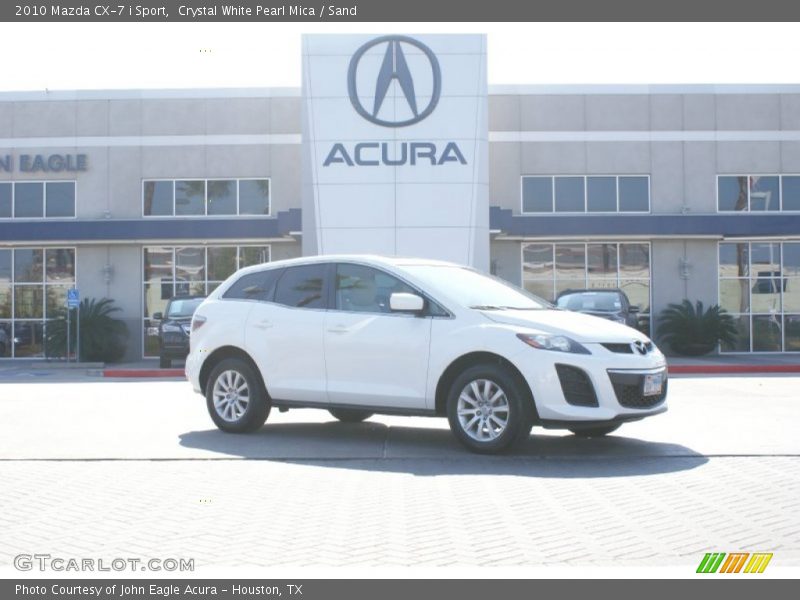 Crystal White Pearl Mica / Sand 2010 Mazda CX-7 i Sport