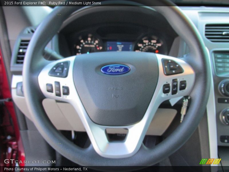 Ruby Red / Medium Light Stone 2015 Ford Explorer FWD