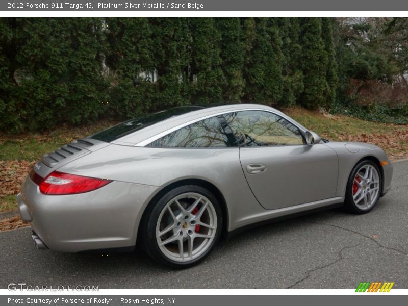 Platinum Silver Metallic / Sand Beige 2012 Porsche 911 Targa 4S