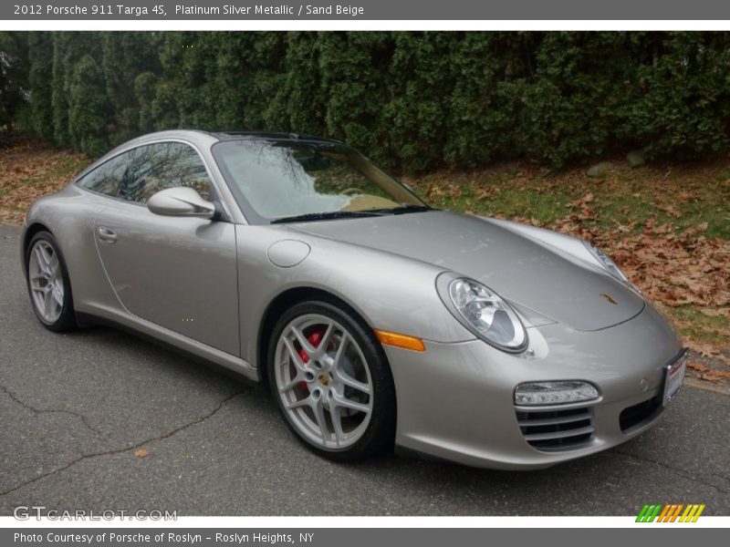 Platinum Silver Metallic / Sand Beige 2012 Porsche 911 Targa 4S