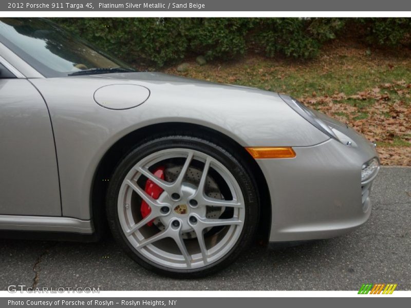 Platinum Silver Metallic / Sand Beige 2012 Porsche 911 Targa 4S