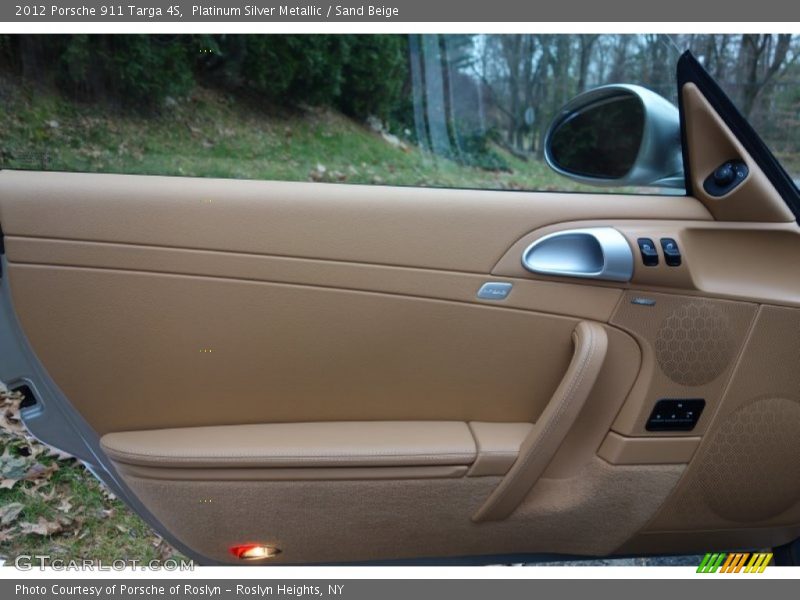 Platinum Silver Metallic / Sand Beige 2012 Porsche 911 Targa 4S