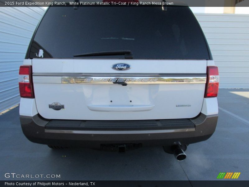 White Platinum Metallic Tri-Coat / King Ranch Mesa Brown 2015 Ford Expedition King Ranch