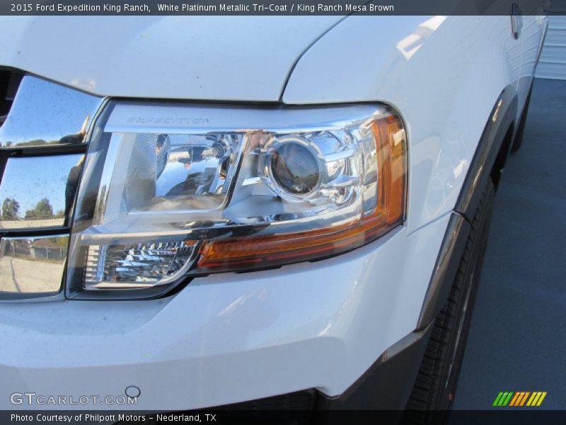 White Platinum Metallic Tri-Coat / King Ranch Mesa Brown 2015 Ford Expedition King Ranch