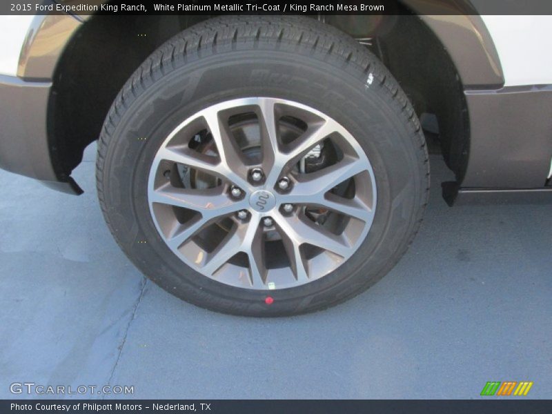 White Platinum Metallic Tri-Coat / King Ranch Mesa Brown 2015 Ford Expedition King Ranch