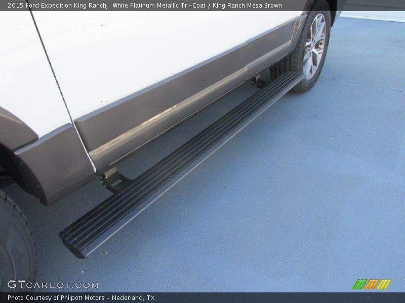 White Platinum Metallic Tri-Coat / King Ranch Mesa Brown 2015 Ford Expedition King Ranch