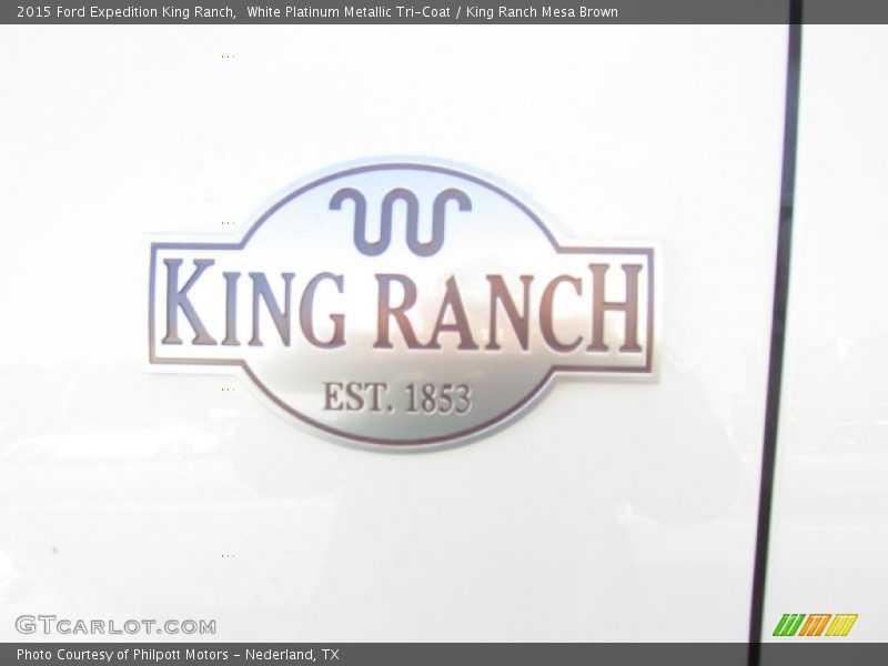 White Platinum Metallic Tri-Coat / King Ranch Mesa Brown 2015 Ford Expedition King Ranch