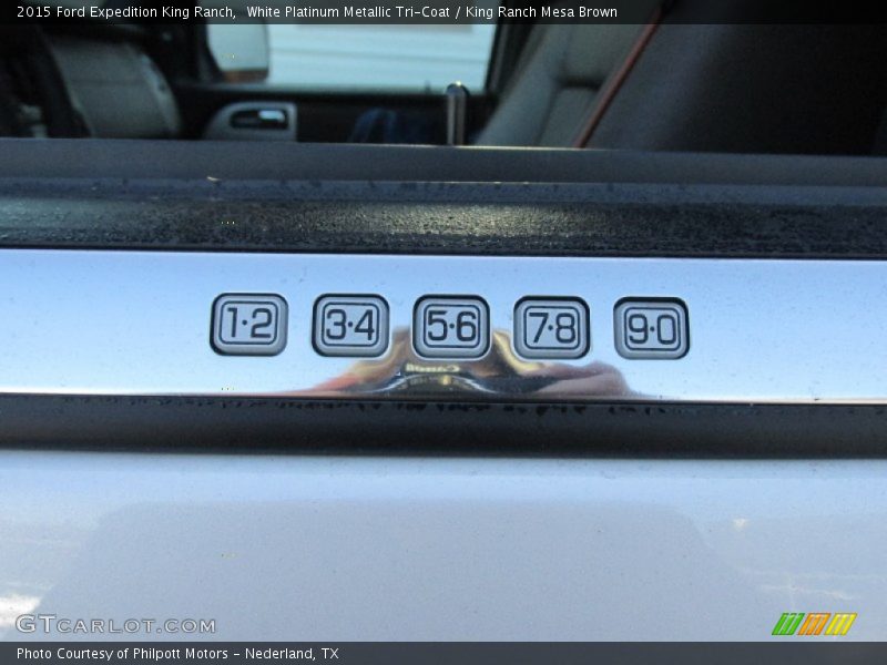 White Platinum Metallic Tri-Coat / King Ranch Mesa Brown 2015 Ford Expedition King Ranch