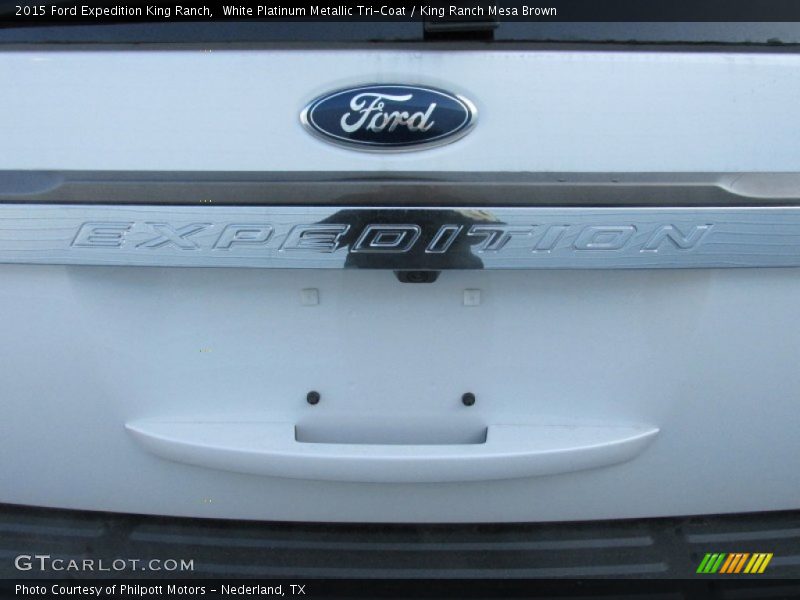 White Platinum Metallic Tri-Coat / King Ranch Mesa Brown 2015 Ford Expedition King Ranch