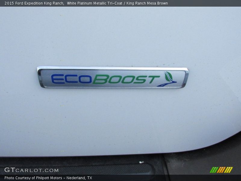 White Platinum Metallic Tri-Coat / King Ranch Mesa Brown 2015 Ford Expedition King Ranch