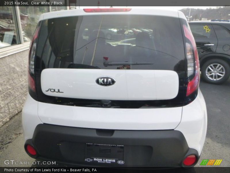 Clear White / Black 2015 Kia Soul