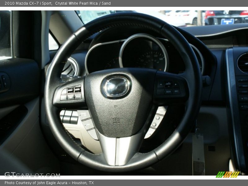 Crystal White Pearl Mica / Sand 2010 Mazda CX-7 i Sport