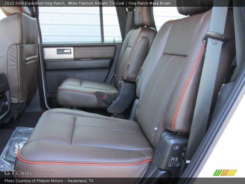 White Platinum Metallic Tri-Coat / King Ranch Mesa Brown 2015 Ford Expedition King Ranch