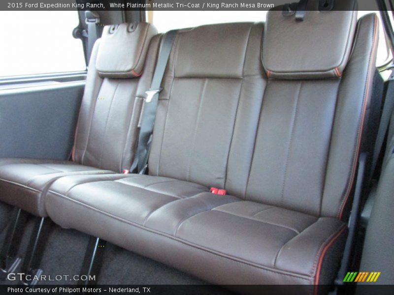 White Platinum Metallic Tri-Coat / King Ranch Mesa Brown 2015 Ford Expedition King Ranch