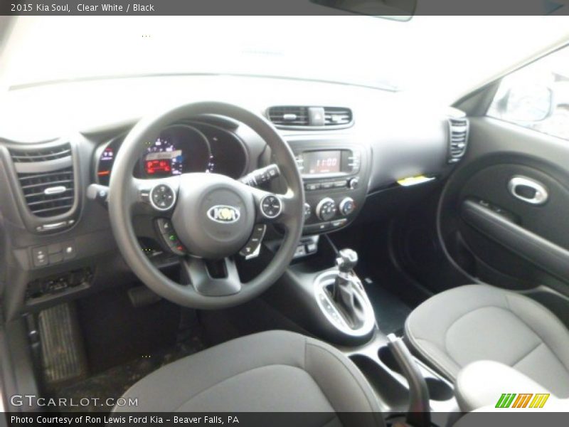 Clear White / Black 2015 Kia Soul